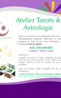 Atelier tarot-astrologie